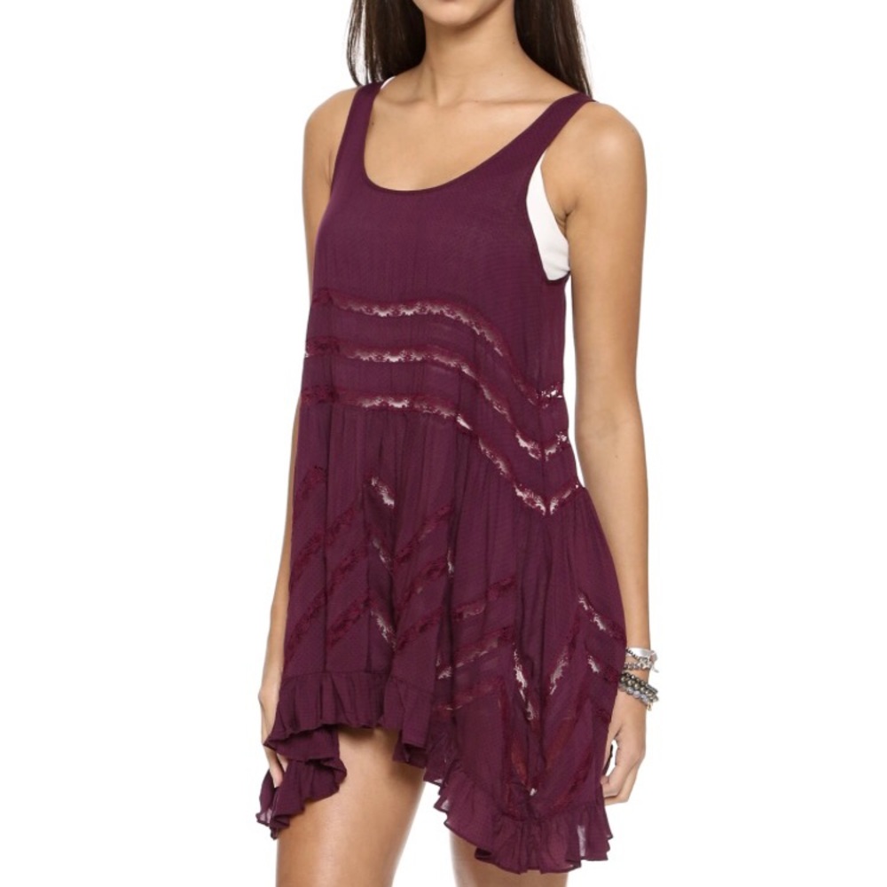 Free People Voile and Lace Trapeze Slip